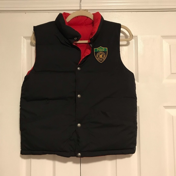 Polo Ralph Lauren reversable vest black/red size M 10/12 new without tag - Picture 10 of 14